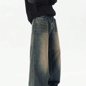 1pc Men's Fashionable Loose Vintage