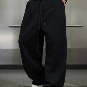 Plus Size Men's Loose Solid Color Casual
